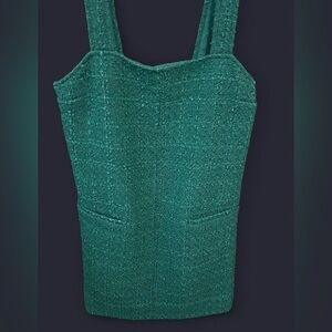 Abercrombie & Fitch Green Tweed Mini Dress